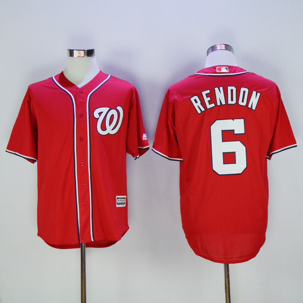 Men Washington Nationals 6 Rendon Red MLB Jerseys